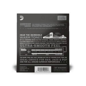 image of DAddario ECB81SL Chromes Bass Guitar String 001 pack