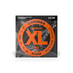 d addario ecg26 chromes flat wound electric guitar strings 002