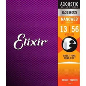 elixir acoustic nanoweb 80/20 bronze medium ( 13 56 )